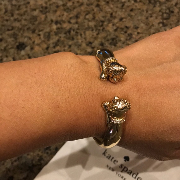 Kate Spade New York Bracelet Puppy Open Hinge Cuff NWT - Picture 7 of 8